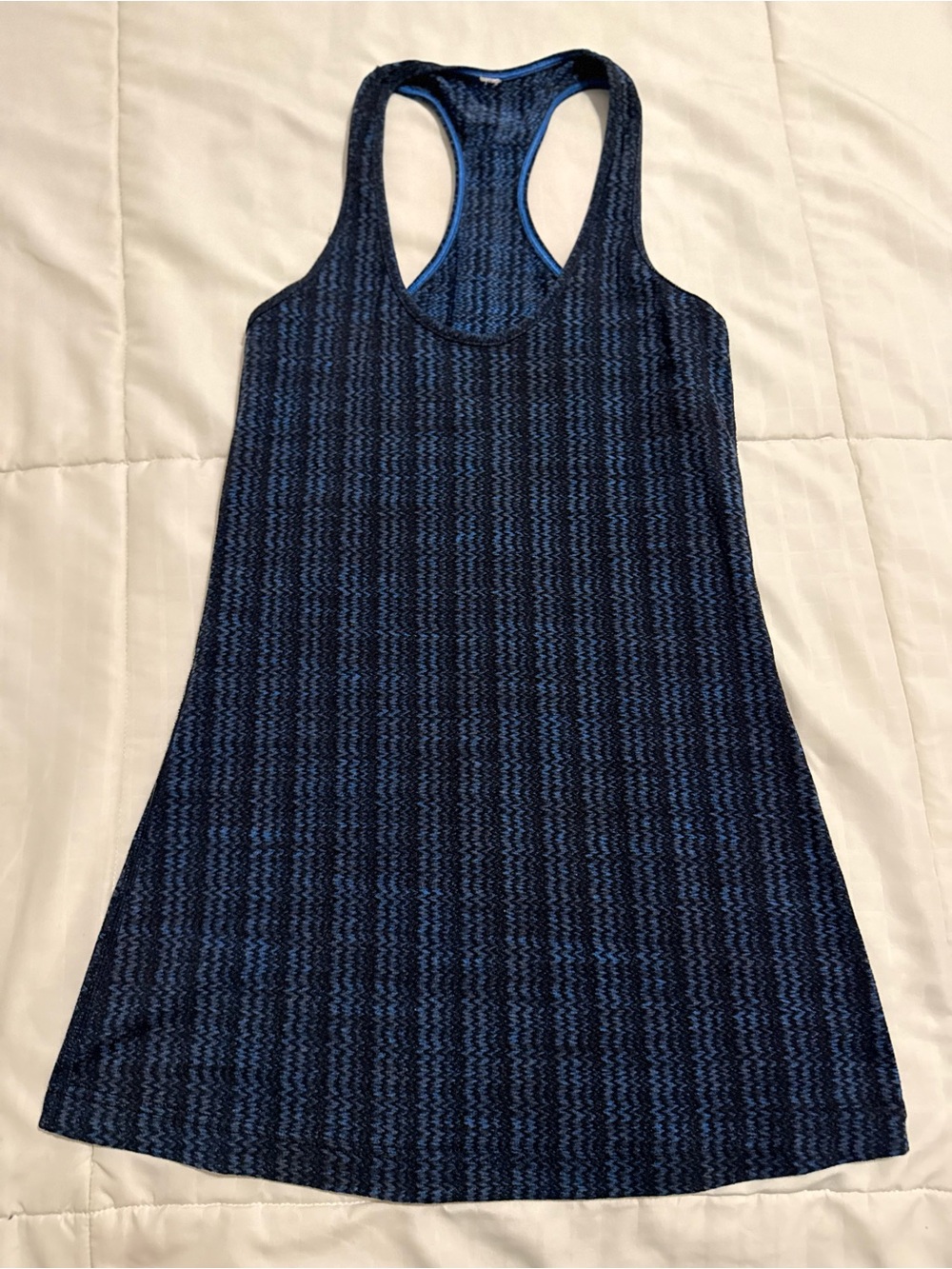 lululemon athletica Navy and Black Patterned Racerback Tank